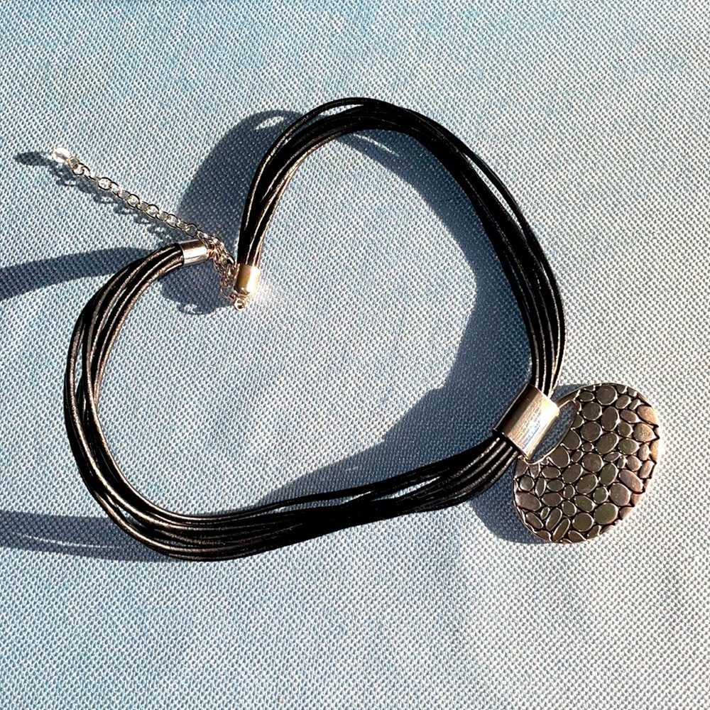 Napier | Stone Style Oversized Round Silver Necklace